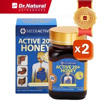 닥터내츄럴 메디액티브 허니 Mediactive 20+ 375g 메디약꿀 100% 호주꿀, 2통