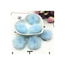 밍크 목도리 머플러 겨울 폼폼 모피 공 니트 비니 키 체인 및 스카프 신발 모자 4cm 5 개 귀걸이 DIY 액세서리