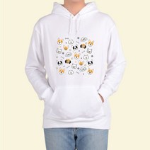 세상 반려동물 강아지들 ATO GATO 후드티 맞춤, 130(어린이), 후드티화이트