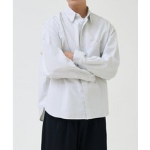 토피 옥스포드 스트라이프 와이드 셔츠 SMOKE 그레이 OXFORD 스트립E WIDE