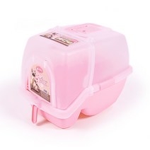 푸피캣 스노우박스 후디화장실 고양이 화장실, 핑크