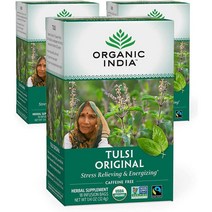 ORGANIC INDIA Tulsi Original 오가닉인디아 툴시 오리지널 허벌 티 1.14oz 32.4g 3팩
