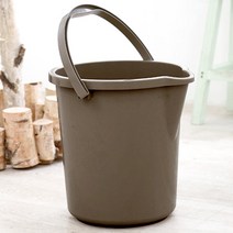 양동이 (15L) 다용도 바구니 눈금 용량 손잡이 바스켓 바케스 물통 버킷 욕실 베란다 청소, 양동이(15L)/브라운
