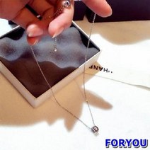 큐빅 메탈 심플 라인 미니 펜던트/큐빅펜던트/여성펜던트/큐빅목걸이/패션펜던트/펜던트선물, 화이트