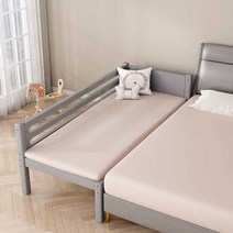 침대 확장 프레임 연결 평상형 안전 가드 아기 소파, 3면 가드레일 사다리 모델 120x60cm