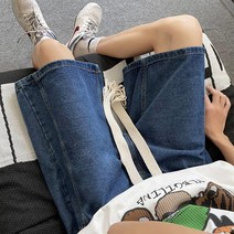 연청 뚱뚱한 트렌드 스키니 남자 봄 청바지 코디 스타일링 찢어진 세미 데미지 통바지