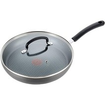 T-fal 식기세척기 안전 조리기구 프라이팬 뚜껑 포함 경질 양극산화티타늄 논스틱 12인치 블랙, 1개