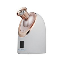 [세계153개국특허] 아우라7 활성탄 노즐스티머 원적외선 가습기 얼굴 스팀기(골드/실버 선택) 비염 천식 불면증 염증 혈액순환 공기정화 피부수분공급, 실버 스트머+코코넛차콜볼1통(120g 약18개월사용