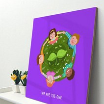 cp479-아크릴액자 우리는하나 4-보라, 4보라