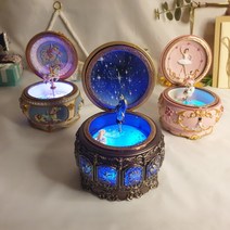 오르골 보석함 3종 12별자리 발레리나 회전목마 하울의움직이는성 지브리 오르골 선물 생일 크리스마스, 캐논변주곡