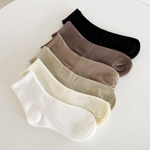 우드피카 쫀쫀한 골지 중목양말 6켤레 1세트