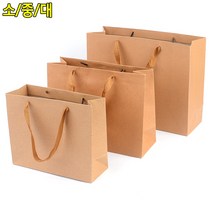 재생 종이 선물 가방 무지 포장 봉투, 사이즈