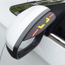 영순이샵 사이드미러빗물가드세트 백미러빗물방지 백미러빗물커버 사이드미러 빗물방지장치, 블랙스마일 2P, 1세트