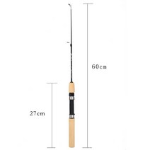 빙어낚시 견지낚시 얼음낚시 60cm 100cm 미니 새우 얼음 낚싯대 휴대용 강 잉어 겨울 태클 Pesca, 01 60CM
