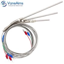 VaneAims 열전쌍 M8 0.5m 1m 2m 3m 유형 K J PT100 50mm 100mm 150mm 200mm 압축 스프링 프로브 온도 센서 0-400 ℃ 318280, 2m Type PT100