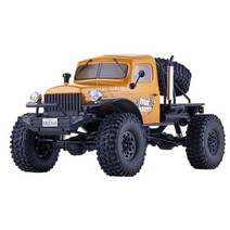 1:10 불파이터 RC 자동차 원격 제어 클라이밍 오프로드 모델 차량 시뮬레이션 4WD 픽업 트럭 성인용, YELLOW
