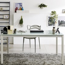 오피스책상 간부 재택근무 고급중역실테이블, 블랙책상_라이트월넛