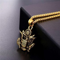 미국 독립기념일 기념품 남성용 펜던트 목걸이 레트로 메탈 목걸이 쥬얼리 액세서리