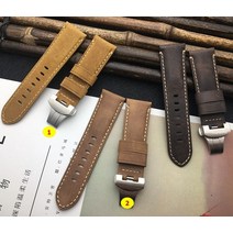 파네라이스트랩 호환 22mm 24mm 26mm 스웨이드 빈티지 러버 우레탄 시계줄 레트로 미친 말 진짜 가죽