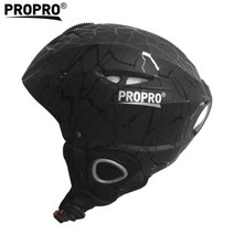 스키헬멧 보드 스포츠 PROPRO 스키 헬멧 겨울 따뜻한 성인 야외 스노우 모빌 스케이트, S(51-54), Black