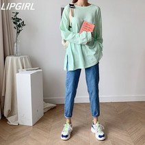 [립걸]캐주얼 밴딩 보이핏 데님팬츠