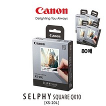 캐논 SELPHY SQUARE QX10 전용카트리지 XS-20L 휴대용, 4팩 80매