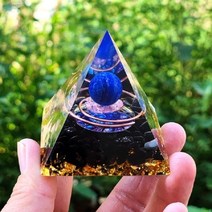 자연 호랑이 눈 orgonite 피라미드 치유 결정 에너지 생성기 reiki 차크라 승수 오르곤 자수정 명상 돌, a08