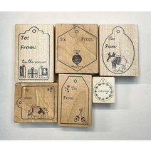 크리스마스 태그 고무 스탬프