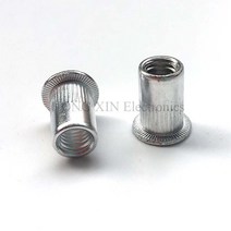 팝너트 리벳너트 너트 인서트너트 볼트너트 인서트 너트 Rivnut-알루미늄 합금 플랫 헤드 스레드 인서트 캡, 한개옵션0
