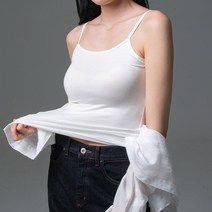엘핀리핏 여성용 데일리 비스코스 소프트 스판 끈나시 3개입