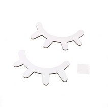 2pcs 속눈썹 벽 스티커 거실 장식 diy 공예 만화 3d 나무 벽 스틱 diy 귀여운 속눈썹 닫힌 눈 홈 데칼, 하얀색