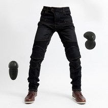 라이딩진 MOTO-PANTS 여름 남성 오토바이 청바지 PK-719 허리 바지, [01] black, [05] XXL, 01 black