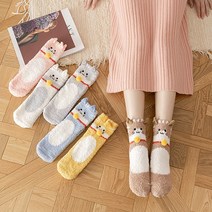 말랑마쥬 방울냥이 극세사 수면양말 6컬러세트