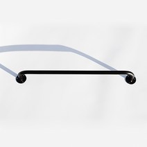 지엔디스플레이 옷가게 고정식 드레스룸 파이프 옷걸이바 옷정리 폴 벽행거 철제 백화점 다용도 압축봉헹거 수건걸이 압축봉, 02. 블랙(가로80cm)