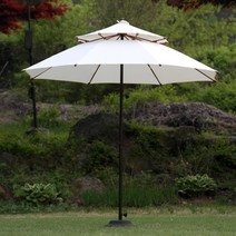 [엠케이] 파라솔킹260+물통베이스/야외파라솔/정원용품/테라스, 제품선택:파라솔킹260_레드와인+물통베이스