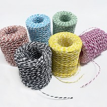 꽈배기지끈 포장용 종이끈 (2mm) 100m, 롤, 02 검정