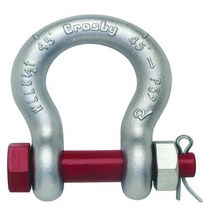 Crosby 1018446 Carbon Steel S-209 Screw Pin Anchor Shackle Self-Colored 1-1/2 Ton Working Load Lim, 1, 7/16