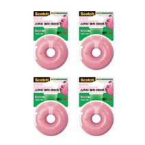 스카치 매직 테이프 펜시 디스펜서 12mm x 10m 810DN, 딸기, 4개