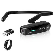 ORDRO EP6 Plus 헤드 마운트 카메라 4K 비디오 캠코더 웨어러블 UHD 1080P 60FPS 핸즈프리 브이로그 WiFi APP 제어 EIS 6.0 흔들림 방지 스마트 리