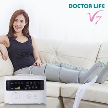 [닥터라이프] V7 공기압 다리 종아리 사지압박순환장치/의료기기/국내생산/ 본체+다리세트, V7본체+다리커프/화이트