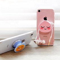 카카오 프렌즈 핑거그립 톡톡튀는 스마트톡 핸드그립 스마트폰 거치대, 없음, 리본라이언