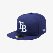 [백화점매장 정품출고] 뉴에라 야구모자 볼캡MLB 어센틱 탬파베이 레이스 게임 라이트 네이비70361051