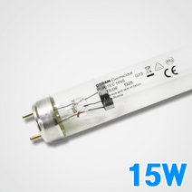 오스람 비산방지 살균램프 G15T8 15W 소독기램프 소독램프 자외선램프, 오스람 비산방지램프15W, 1개