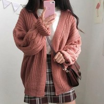 뽀글이가디건 여성니트