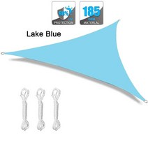 캠핑용바람막이 멀티 사이즈 삼각형 햇빛 가리개 항해 방수 야외 정원 파티오 자외선 차단 해양 캐노피 해, 05 Lake Blue_05 5x5x5m