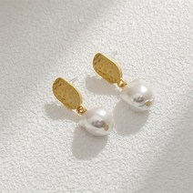 원석 터키석 은 귀걸이 FFLACELL 바로크 진주 모조 다이아몬드 스터드 불규칙한 세련된 청금석 여성 수제 매력