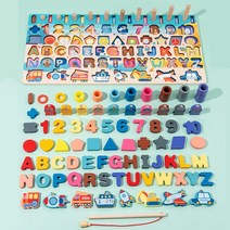 입체퍼즐 빌딩 블록 몬테소리 장난감 어린이 디지털 문자 색상 인식 퍼즐 아기 조기 학습