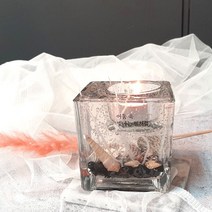 달빛마녀캔들 (2set 키트) 화이트산호 바다젤캔들 홀더 DIY 만들기 재료, 1세트, 레몬라벤더