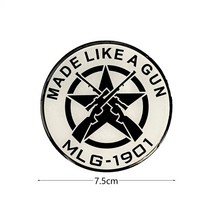 로얄 엔필드 메탈 소프트 리플렉스 스티커 빈티지 로고 드레스업 튜닝 파츠, C타입 리플렉스 입체젤리 7.5CM원피스