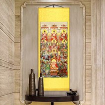 불교용품 결연전불도만불 불화 불상 롤액자 그림 4종택1, C_70_155(60_120)cm, 02 미백색